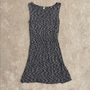 Sleeveless Cotton Black and Gray Dress